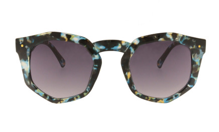 Audrey myrtille -  Lunettes de soleil hexagonales  | Charly Therapy