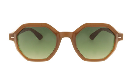 Josephine  vert - Lunettes de soleil unisexes octogonales - Charly Therapy